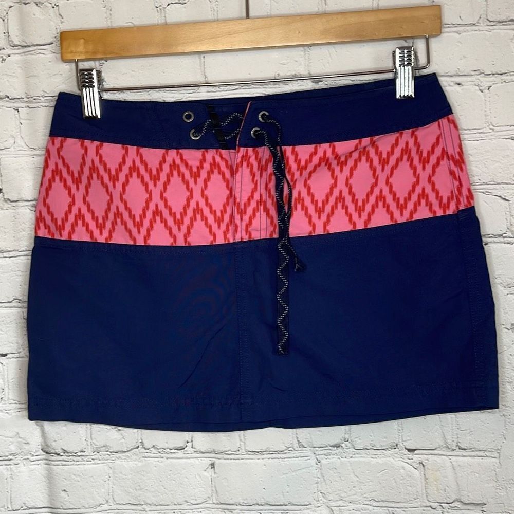 Patagonia Women’s Navy Blue Orange Board Skirtie Swim Cover up size 2